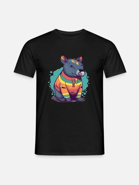 Cute Anime Style Malayan Kawaii - Men's T-Shirt - black