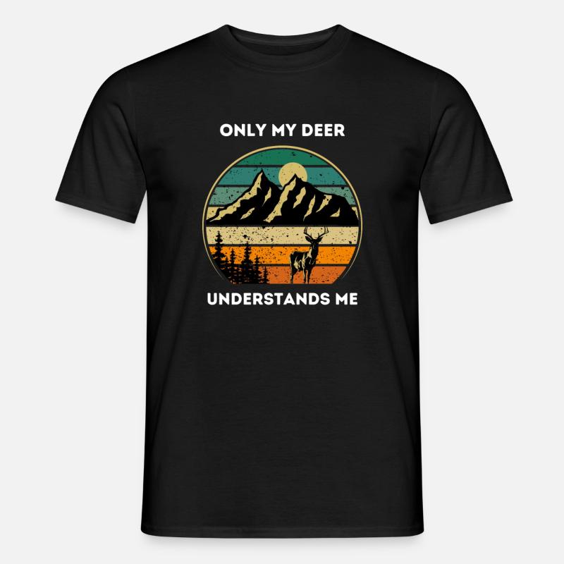 Hirschjäger Einzigartige Jagd - Männer T-Shirt - Schwarz