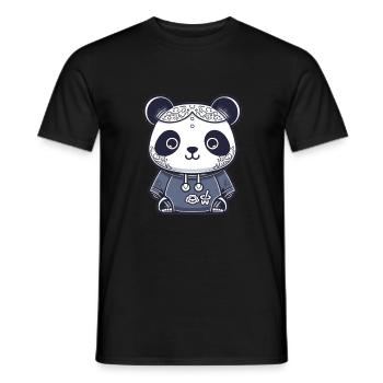 Süßer Anime -Stil Panda Kawaii - Männer T-Shirt - Schwarz - Vorne - AI Model Male 178 light (178cm)