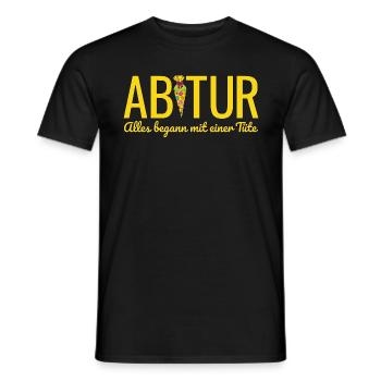 Abi 2026 Alles begann mit einer Tüte Abitur 2026 - Männer T-Shirt - Schwarz - Vorne - AI Model Male 178 light (178cm)
