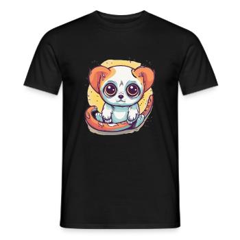 Netter Anime -Stil Langsam Loris Kawaii - Männer T-Shirt - Schwarz - Vorne - AI Model Male 178 light (178cm)
