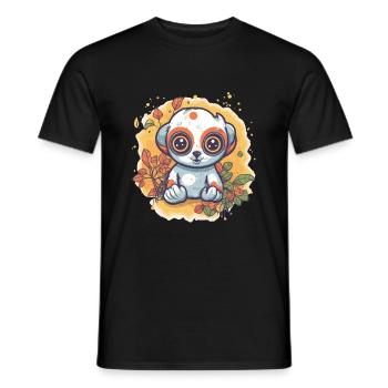 Mignon Anime Style Lent Loris Kawaii - T-shirt homme - noir - Devant - AI Model Male 178 light (178cm)