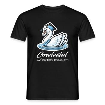 University Graduate Degree Graduate - Men's T-Shirt - black - Front - AI Model Male 178 light (178cm)