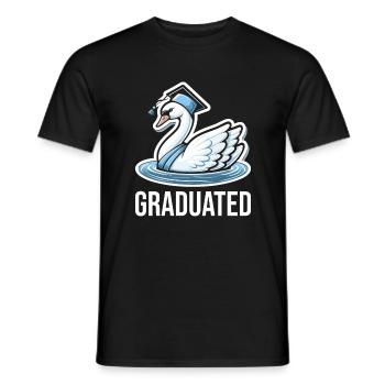 University Graduate Degree Graduate - Men's T-Shirt - black - Front - AI Model Male 178 light (178cm)