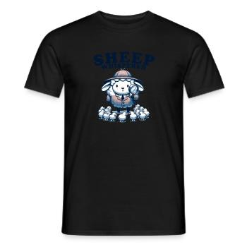 Sheep Whisperer Sheep - Men's T-Shirt - black - Front - AI Model Male 178 light (178cm)