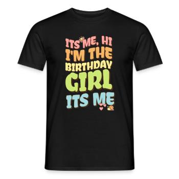Jeg er en fødselsdagspige - Mænd T-shirt - sort - Foran - AI Model Male 178 light (178cm)