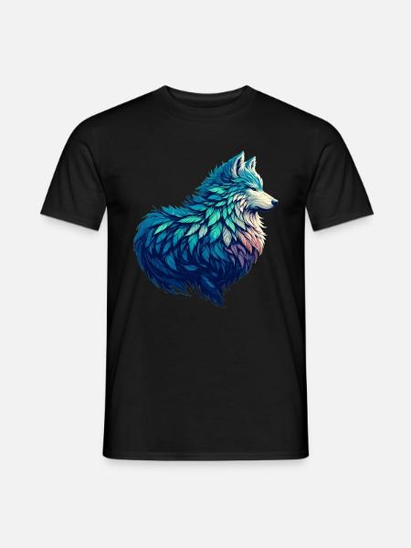 Wolf Standing Majestic In A - Men's T-Shirt - black