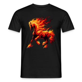 Fire Horse To Animal Horse - Men's T-Shirt - black - Front - AI Model Male 178 light (178cm)