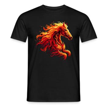 Fire Horse To Animal Horse - Men's T-Shirt - black - Front - AI Model Male 178 light (178cm)