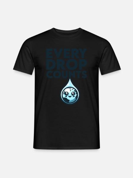 Every drop counts Rainwater harvest - Men's T-Shirt - black