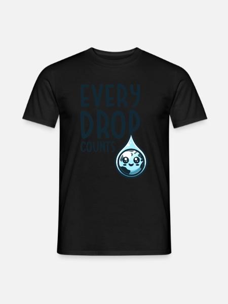 Every drop counts Rainwater harvest - Men's T-Shirt - black