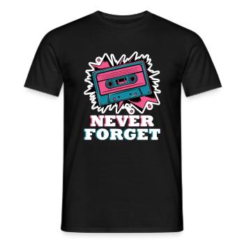 Vergessen Sie Nie Das Retro-Kassettenband - Männer T-Shirt - Schwarz - Vorne - AI Model Male 178 light (178cm)