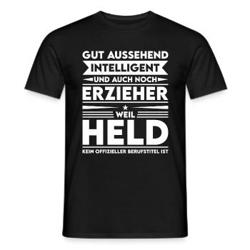 Good-looking, intelligent and educator - Men's T-Shirt - black - Front - AI Model Male 178 light (178cm)