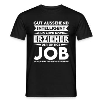 Good-looking, intelligent and educator - Men's T-Shirt - black - Front - AI Model Male 178 light (178cm)