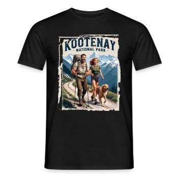Kootenay National Park Adventure Nature - Men's T-Shirt - black - Front - AI Model Male 178 light (178cm)