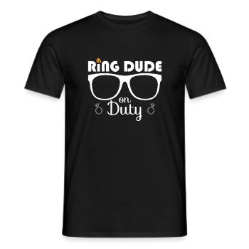 Ring Dude Ringträger Hochzeit Trauung Ehering - Männer T-Shirt - Schwarz - Vorne - AI Model Male 178 light (178cm)