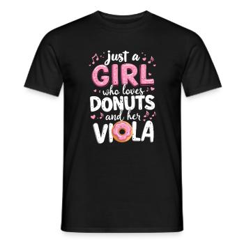 Viola Viola Donut Violist Love Doughnut - T-shirt homme - noir - Devant - AI Model Male 178 light (178cm)