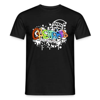 Ghettokid Style Graffiti Airbrush Design - Männer T-Shirt - Schwarz - Vorne - AI Model Male 178 light (178cm)