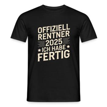 Retirement Pensioner Pension Start I've Finished - Men's T-Shirt - black - Front - AI Model Male 178 light (178cm)