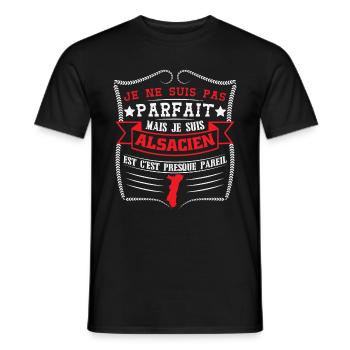 ALSACE,ALSATIAN,ALSATIANS - Men's T-Shirt - black - Front - AI Model Male 178 light (178cm)