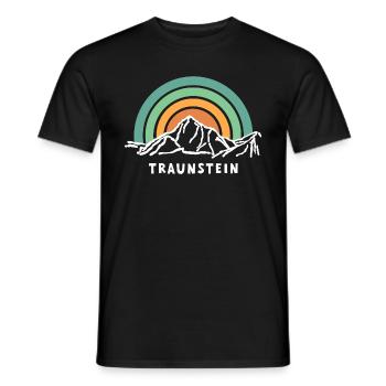 Traunstein Berg Salzkammergut Austria Österreich - Männer T-Shirt - Schwarz - Vorne - AI Model Male 178 light (178cm)