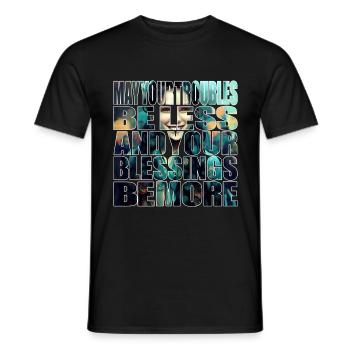 Girl smiles positive thinking, vintage retro style - Men's T-Shirt - black - Front - AI Model Male 178 light (178cm)