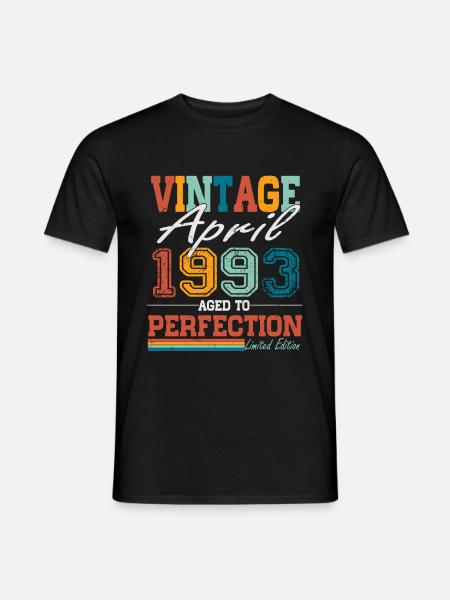 April 1993 Vintage vintage fødselsdagsgave - Mænd T-shirt - sort
