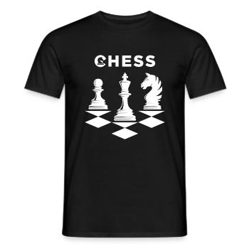Chess Schach Schachfiguren - Männer T-Shirt - Schwarz - Vorne - AI Model Male 178 light (178cm)