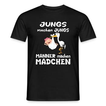 Jungs machen Jungs Männer machen Mädchen - Männer T-Shirt - Schwarz - Vorne - AI Model Male 178 light (178cm)