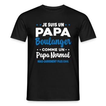Homme Je Suis Papa Boulanger Humour Cadeau - T-shirt homme - noir - Devant - AI Model Male 178 light (178cm)