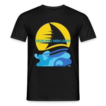 Segeln ist mein Leben - Männer T-Shirt - Schwarz - Vorne - AI Model Male 178 light (178cm)