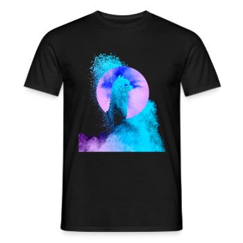 Résumé Alpaga - T-shirt homme - noir - Devant - AI Model Male 178 light (178cm)