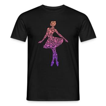 Danseuse de ballet Danseuse de ballet Fille ballerine - T-shirt homme - noir - Devant - AI Model Male 178 light (178cm)