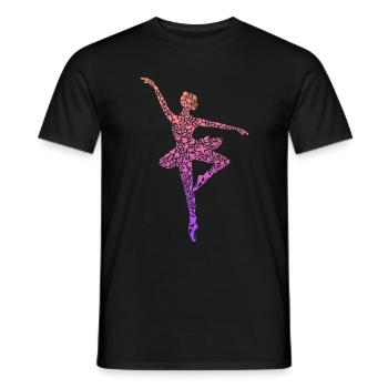 Ballerine Ballet Danseuse Dames Ballet Girl - T-shirt homme - noir - Devant - AI Model Male 178 light (178cm)