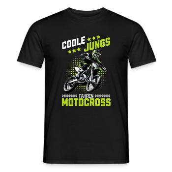 Motocross Kinder Dirtbike Geschenk Cross - Männer T-Shirt - Schwarz - Vorne - AI Model Male 178 light (178cm)