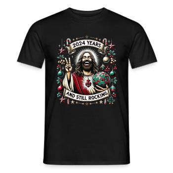 Jesus Christus Birthday Boy Ugly Christmas - Männer T-Shirt - Schwarz - Vorne - AI Model Male 178 light (178cm)