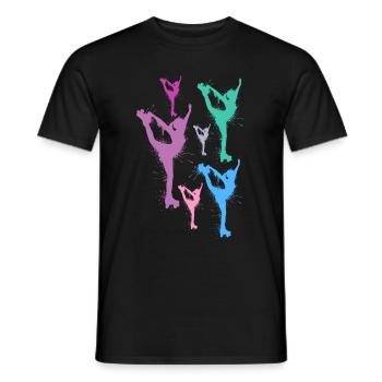 patins à roulettes enfants patinage à roulettes patins à roulettes filles - T-shirt homme - noir - Devant - AI Model Male 178 light (178cm)
