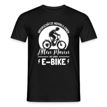 Elektrofahrrad Ebike Elektro Bike Fahrradfahrer - Männer T-Shirt - Schwarz - Vorne - AI Model Male 178 light (178cm)