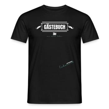 Gästebuch zum Unterschreiben 30 Geburtstag Herren - Männer T-Shirt - Schwarz - Vorne - AI Model Male 178 light (178cm)