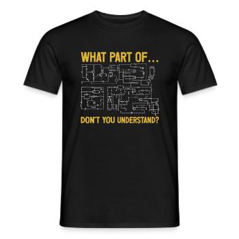 Électricien disant artisan - T-shirt homme - noir - Devant - AI Model Male 178 light (178cm)