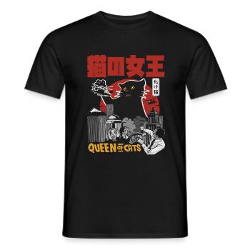 QUEEN OF CATS JAPAN STYLE MONSTER CAT - Men's T-Shirt - black - Front - AI Model Male 178 light (178cm)