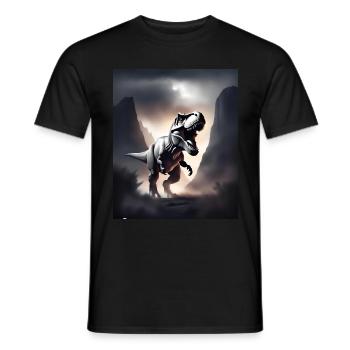 Awesome tyrannosaurus rex dinosaur - Men's T-Shirt - black - Front - AI Model Male 178 light (178cm)