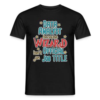 Data Analyst Wizard - Männer T-Shirt - Schwarz - Vorne - AI Model Male 178 light (178cm)