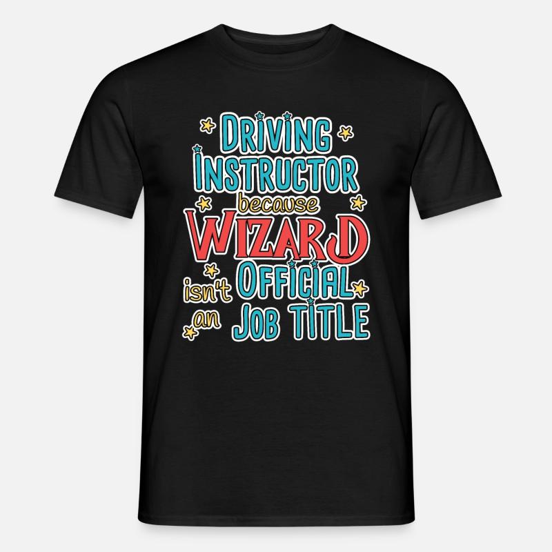 Instructeur de conduite Wizard Auto-école - T-shirt homme - noir