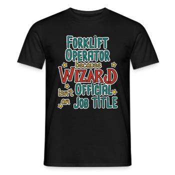 Forklift Operator Wizard - Männer T-Shirt - Schwarz - Vorne - AI Model Male 178 light (178cm)