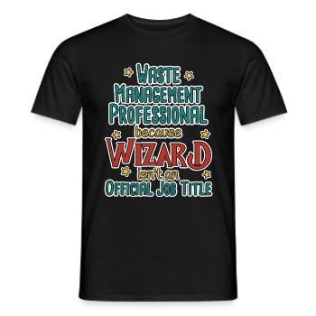 Waste Management Professional Wizard - Männer T-Shirt - Schwarz - Vorne - AI Model Male 178 light (178cm)