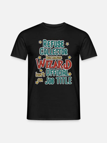 Refuse collector Wizard - Men's T-Shirt - black