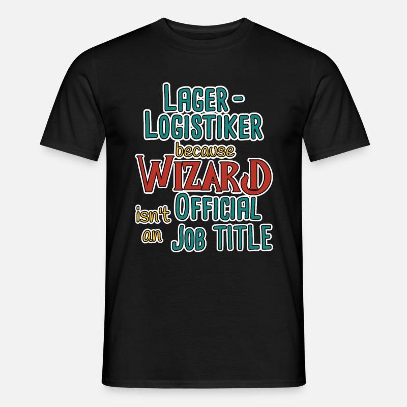 Lagerlogistiker Wizard - Männer T-Shirt - Schwarz