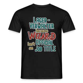 Lagerverwalter Wizard - Männer T-Shirt - Schwarz - Vorne - AI Model Male 178 light (178cm)
