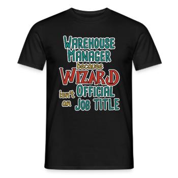 Warehouse Manager Wizard - Männer T-Shirt - Schwarz - Vorne - AI Model Male 178 light (178cm)